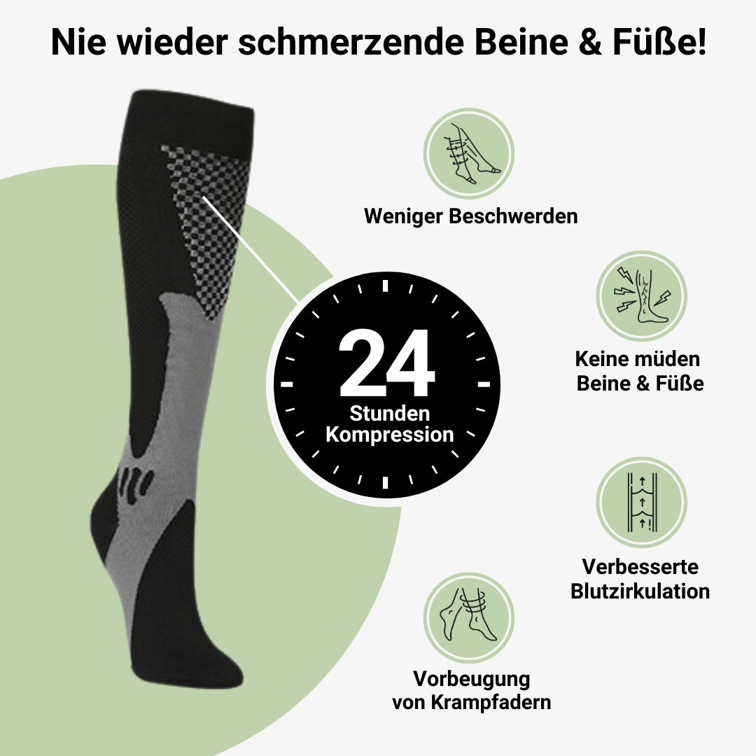 ORTHOLEG® Spezial Kompressionsstrümpfe für schmerzfreie Beine & Füße
